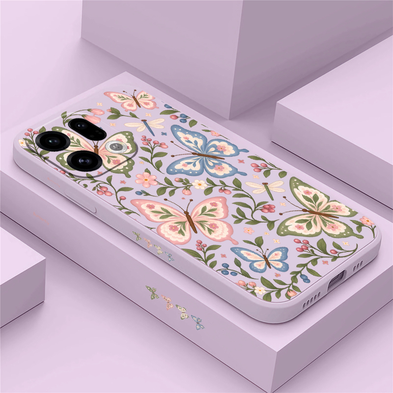 Oppo Reno 12 - Kleurrijke vlinder telefoonhoes voor OPPO Reno