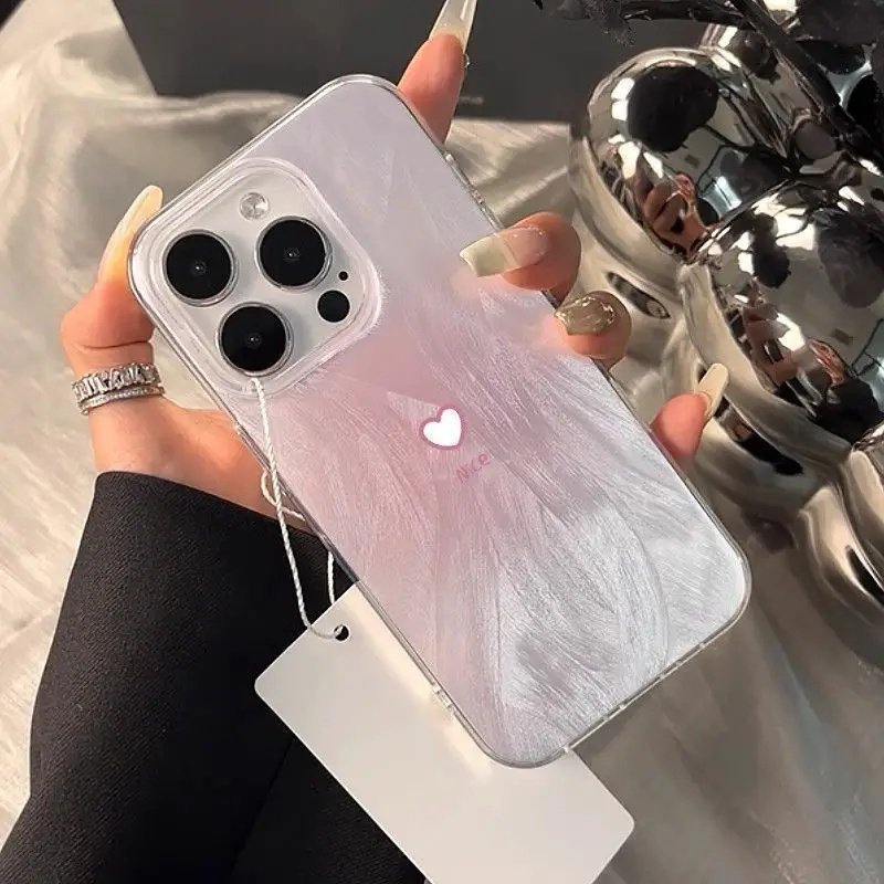 Samsung Galaxy A55 - Eenvoudige roze hartvormige hoesjes met verloop