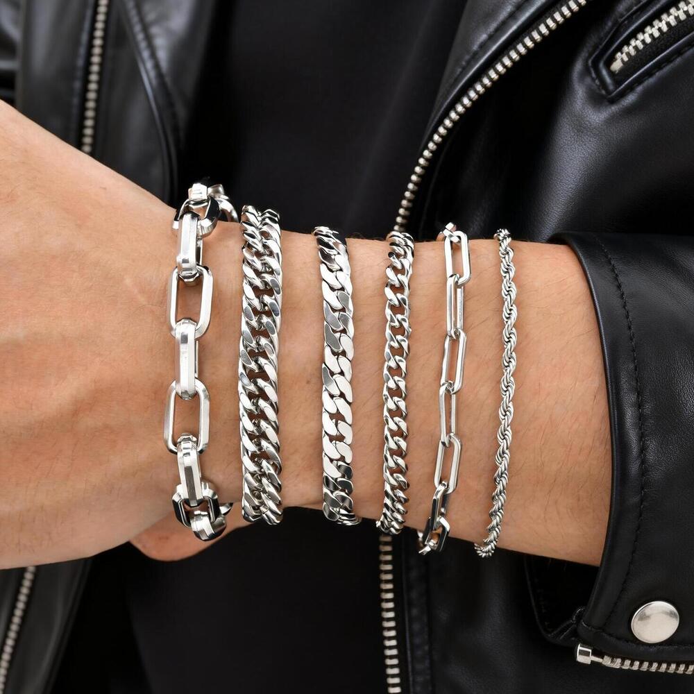 Punk zilverkleurige herenketti - Ceramic Link Bracelet recensie en prijs