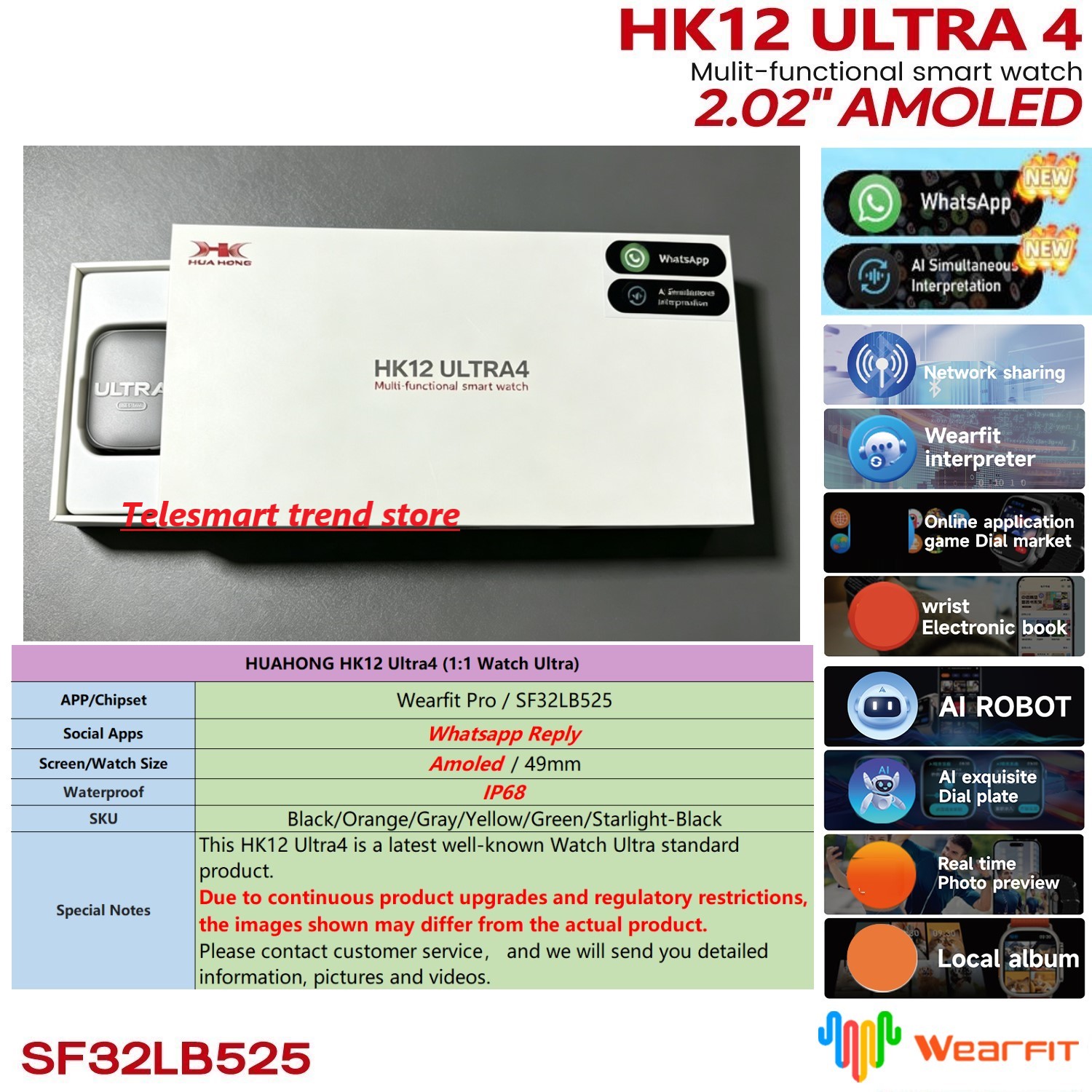 Huahong Amoled HK12 Ultra4 Sma - Smartwatch Nexus recensie en prijs