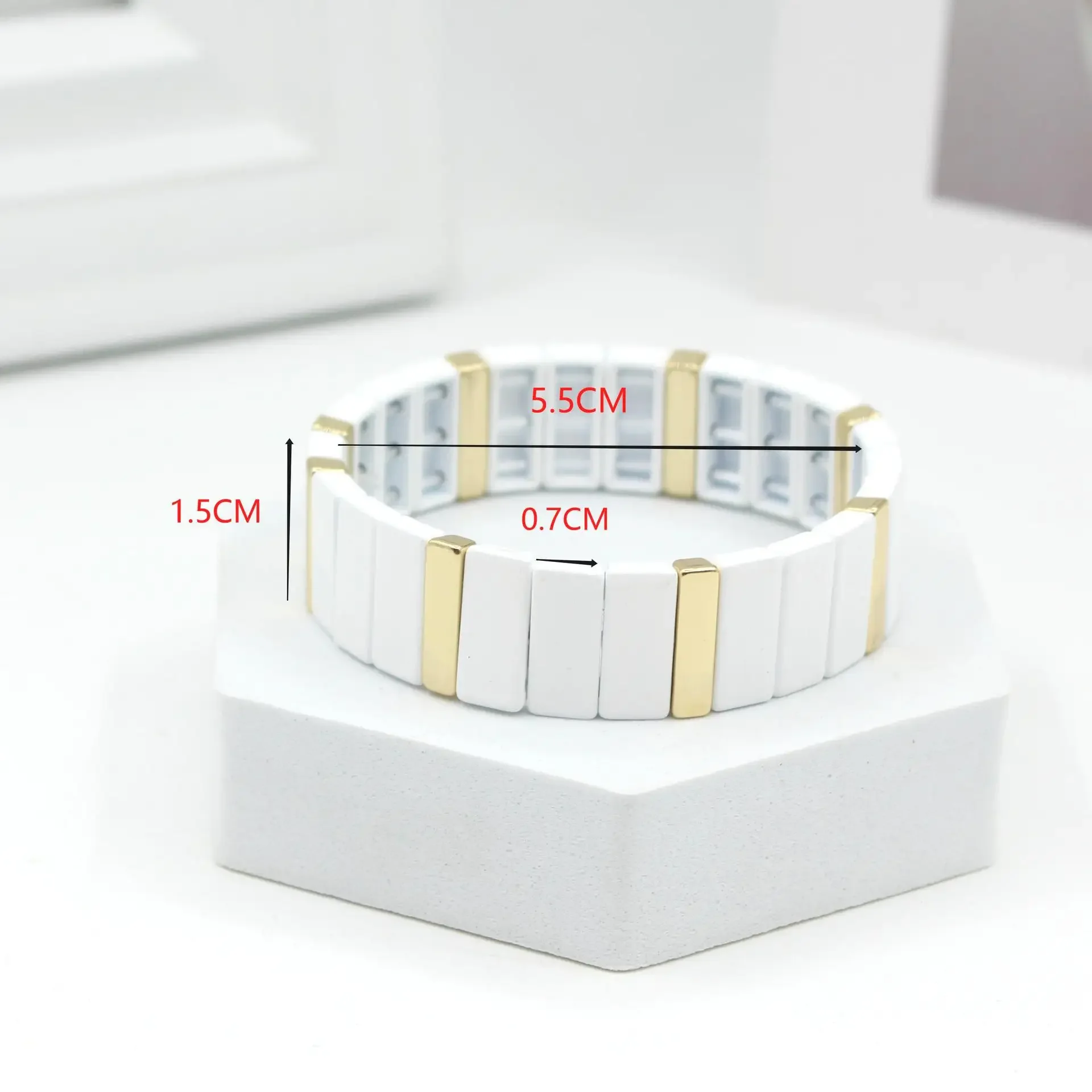 Boheems Emaille Wit Koude Wind - Ceramic Link Bracelet recensie en prijs