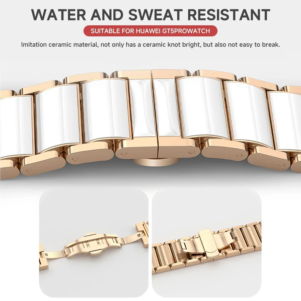 Keramische horlogeband voor Hu - Ceramic Link Bracelet recensie en prijs