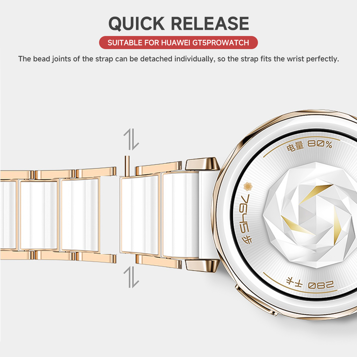 Keramische horlogeband voor Hu - Ceramic Link Bracelet recensie en prijs
